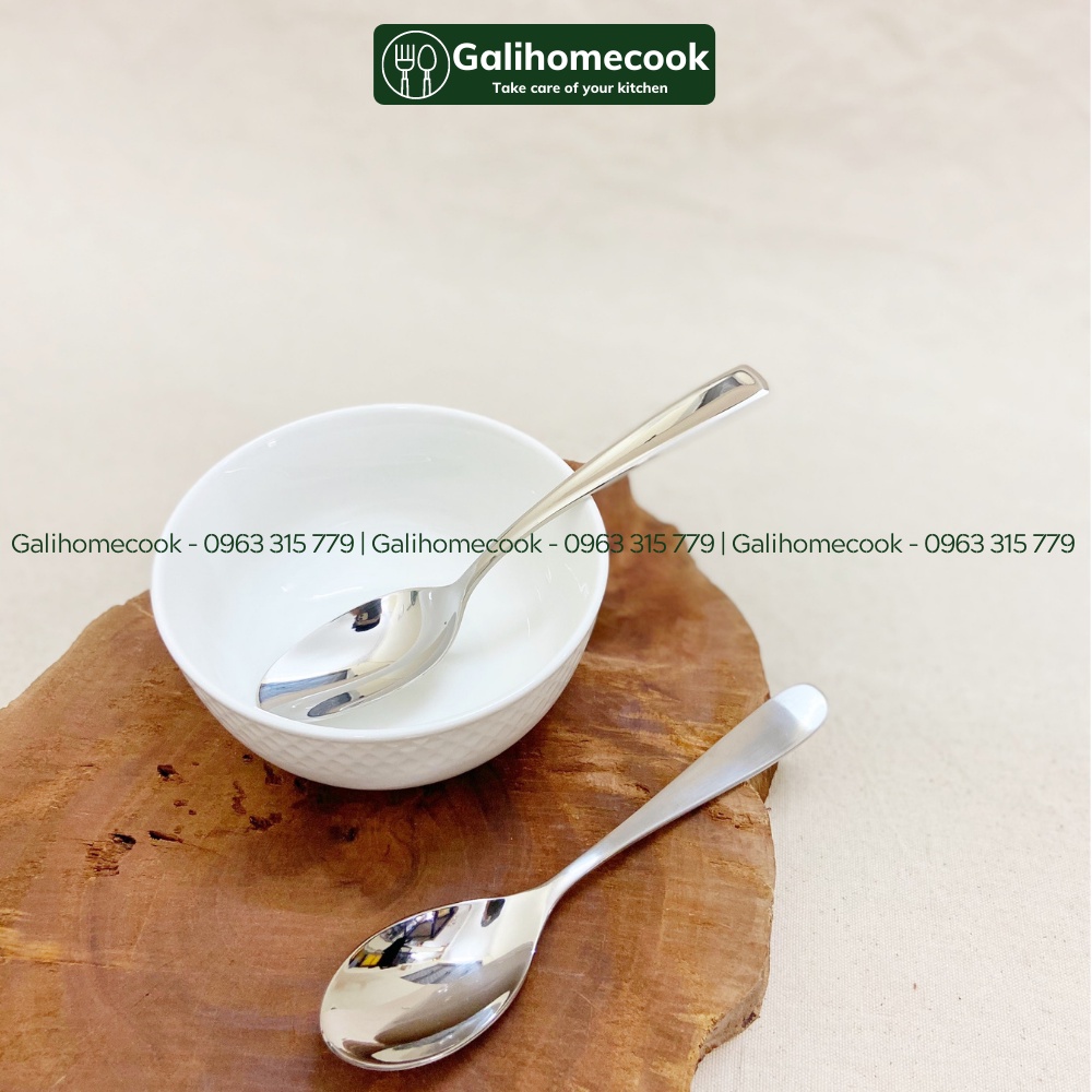 Thìa inox cho bé ăn cơm cháo, sữa chua inox 304 hàng cao cấp xuất khẩu | Galihomecook Children Spoon BH80