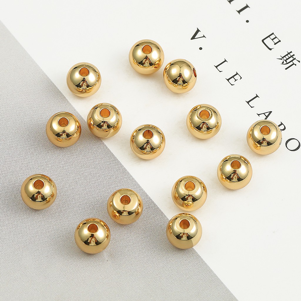 BEADIA Hạt Xâu Chuỗi Làm Trang Sức Mạ Vàng 18k
