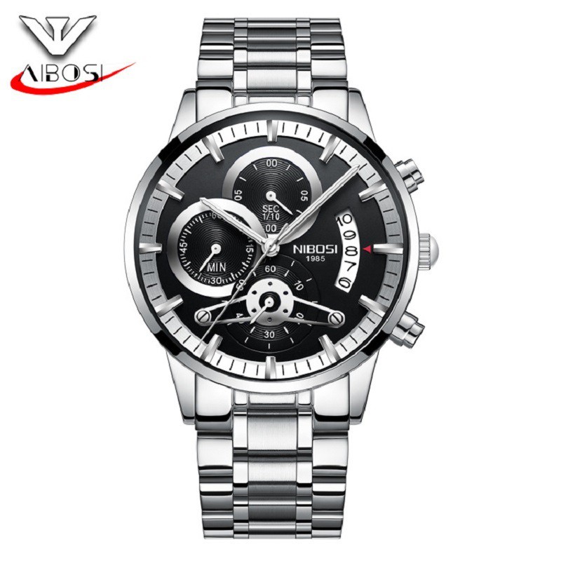 Đồng hồ Nibosi 2309-1 dây thép chạy full 6 kim | BigBuy360 - bigbuy360.vn