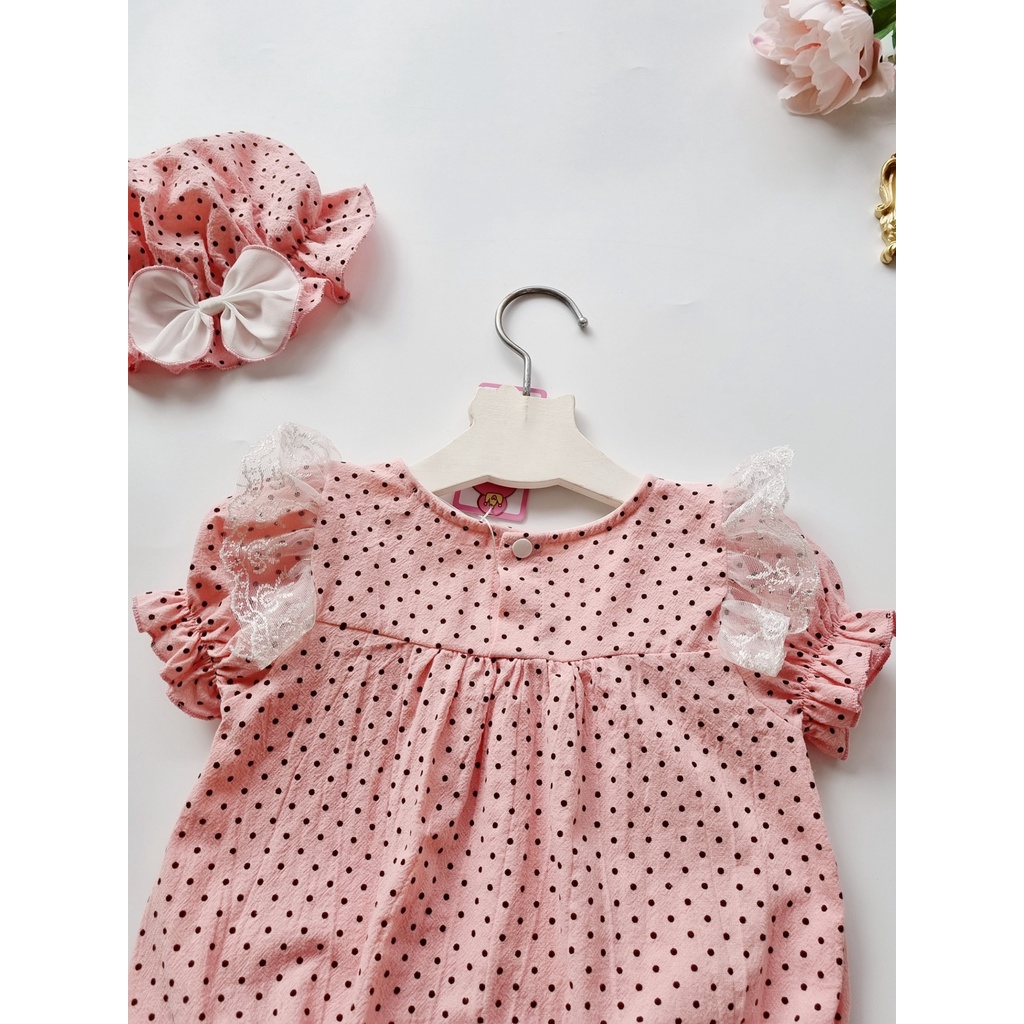 body cho béFREESHIP+ tặng kèm mũ+ giày vải Su shop- body bi hồng