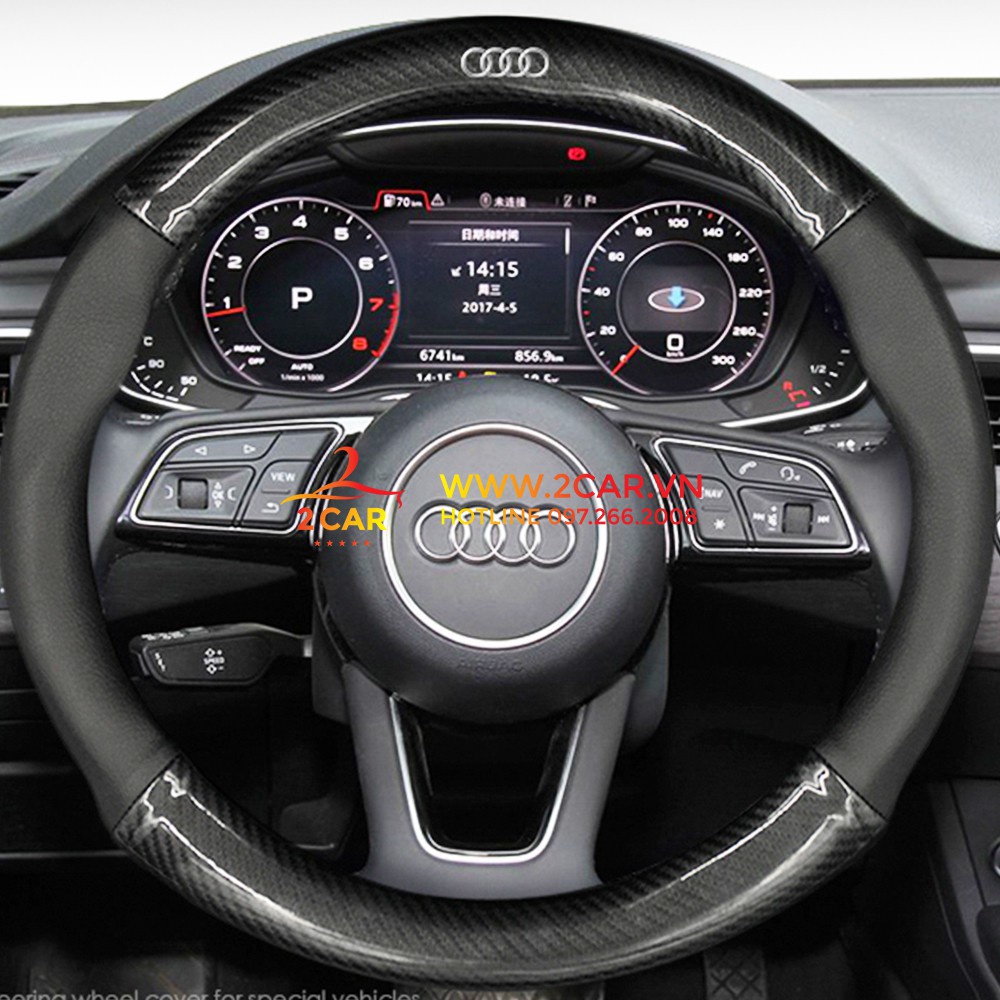 Bọc vô lăng carbon xe NISSAN Sunny, Navara, Terra, Teana, X Trail, Altima vân cacbon cao cấp