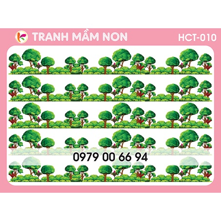 DECAL TRANG TRÍ LỚP-HOA CHÂN TƯỜNG 6-10