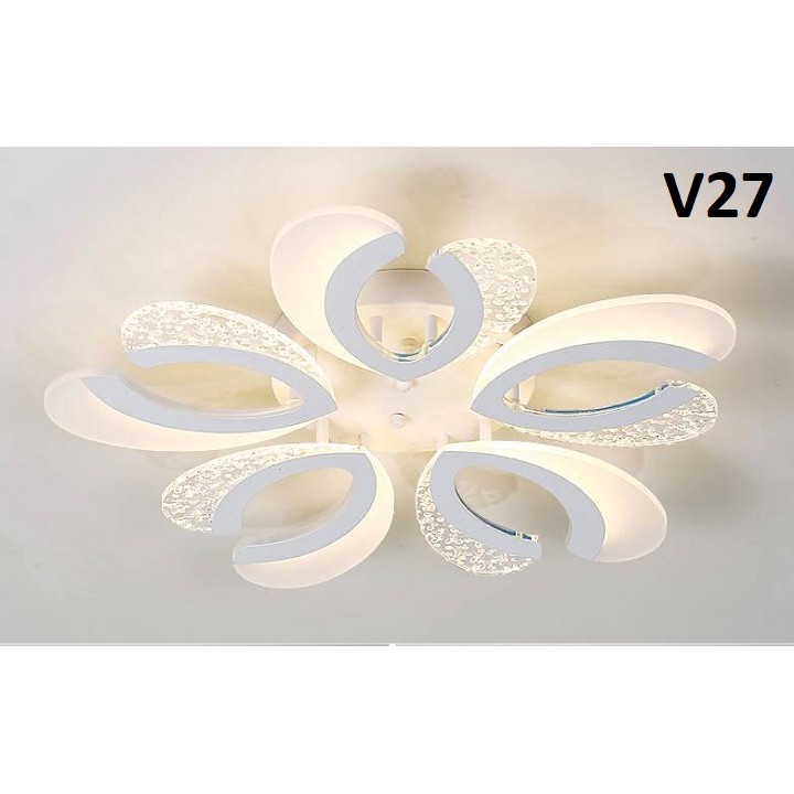 Đèn Ốp Trần Trang Trí - Đèn Áp Trần Trang Trí Phòng Khách, Phòng Ngủ, Phòng Ăn 3 Chế Độ Sáng Kèm Điều Khiển Từ Xa HB88