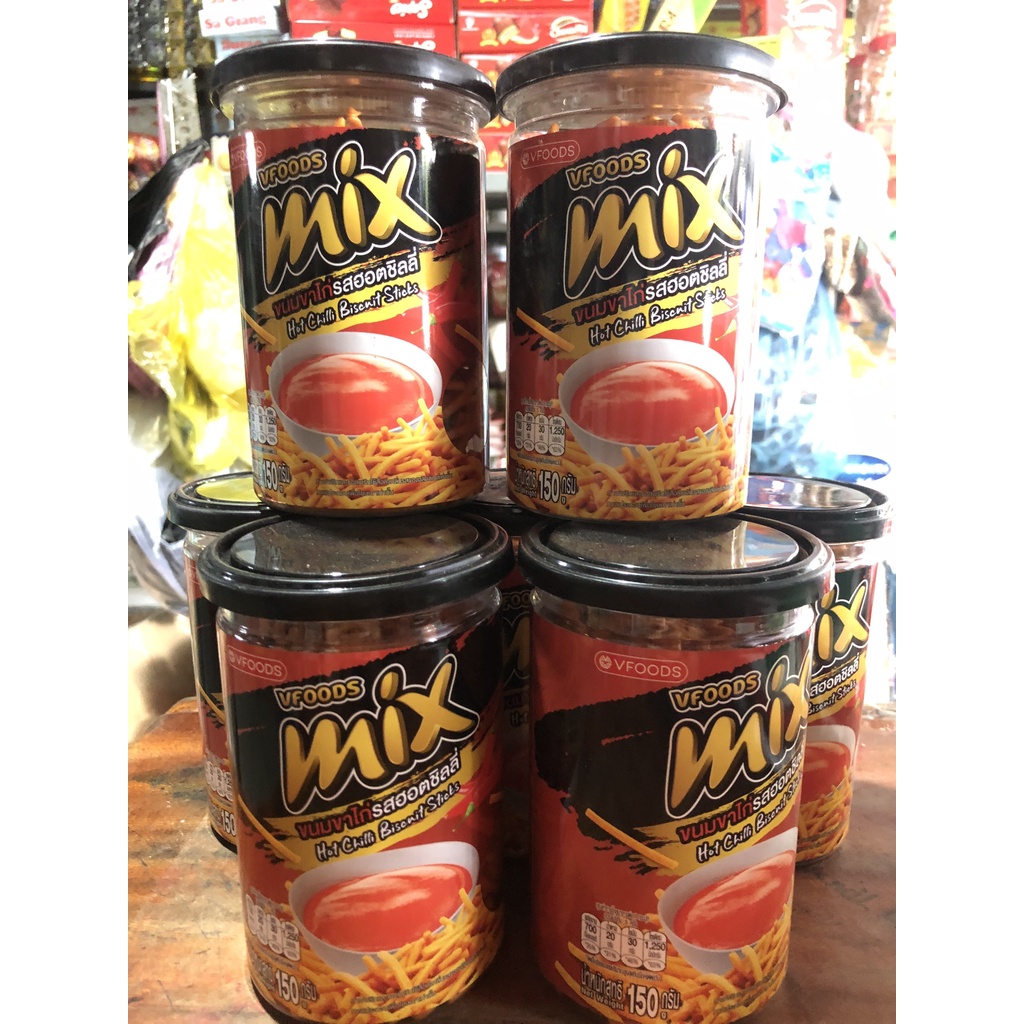 Bánh Snack que cọng nhập khẩu Thái Lan MIX 150g | Vị Ớt Cay