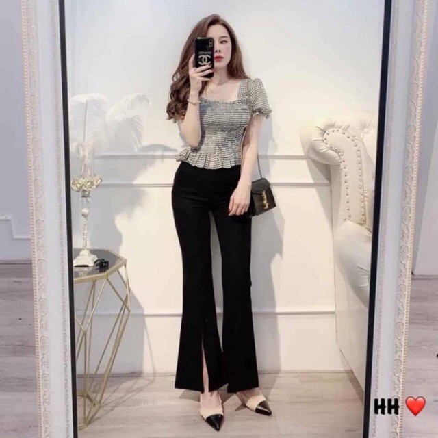 Quần loe sẻ ống dáng dài siêu sang | BigBuy360 - bigbuy360.vn