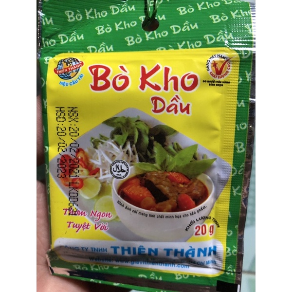 Bò kho dầu thiên thành gói 20g hàng việt nam chất lượng cao