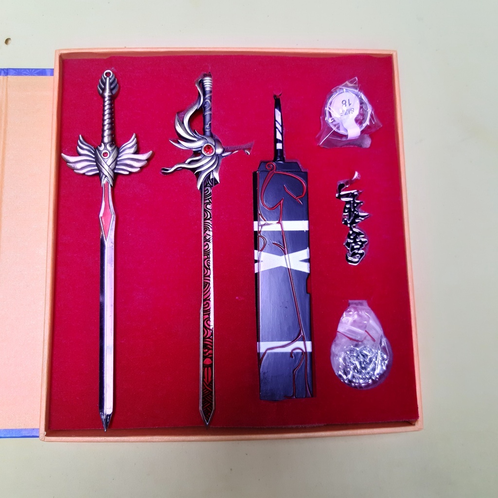 Nguyên bộ mô hình trong phim Đấu Phá Thương Khung bán hoạt hình 2D chất liệu hợp kim.