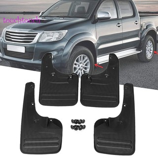 Set 4 tấm chắn bùn nhựa trước và sau cho xe hơi Toyota Hilux Vigo