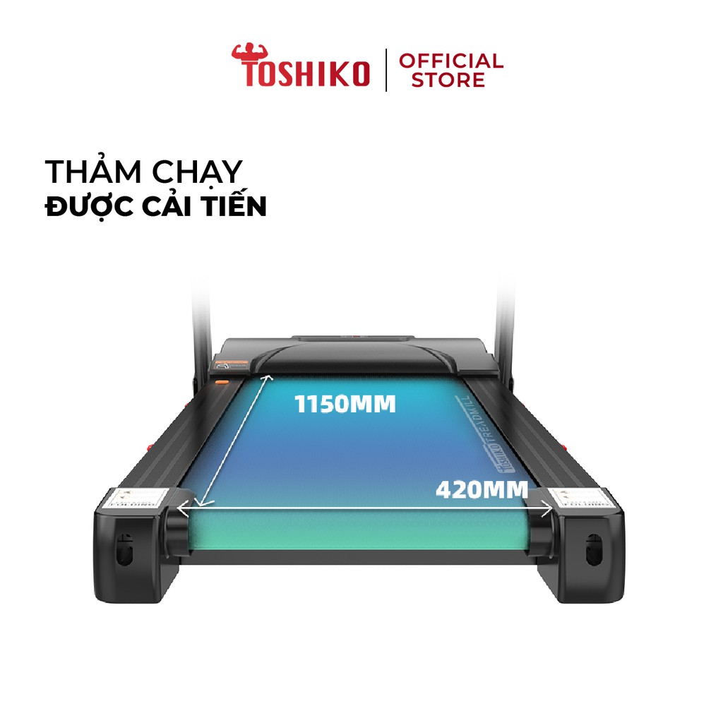 Máy chạy bộ thể dục thể thao tại nhà Toshiko MC22, giúp tăng cơ giảm mỡ, rèn luyện sức khỏe, bảo hành 3 năm