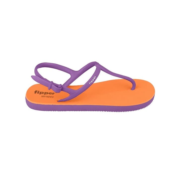 Strappy Fipper / Women 's Flip Flops / Peach Purple