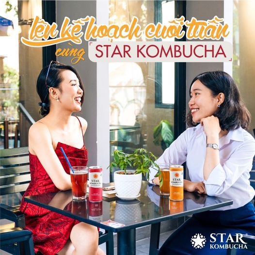 Trà KOMBUCHA - Vị Lựu Đỏ/PomeGranate Purity ( Thùng x 12 Lon ) STAR KOMBUCHA.