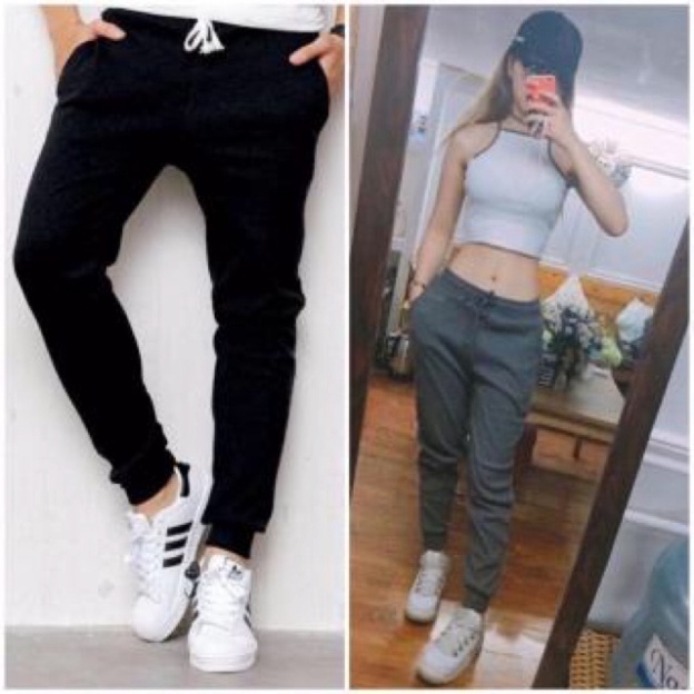 Quần jogger thun kèm hình thật