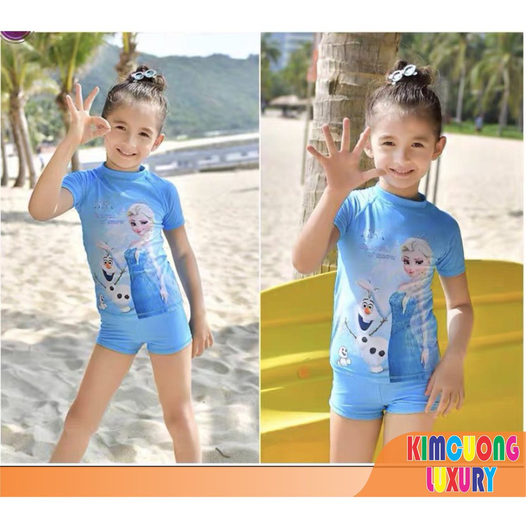✁Đồ Bơi Cho Bé Gái Size Đại 10 tuổi - 12 KCLĐBBGCONGCHUAXANH