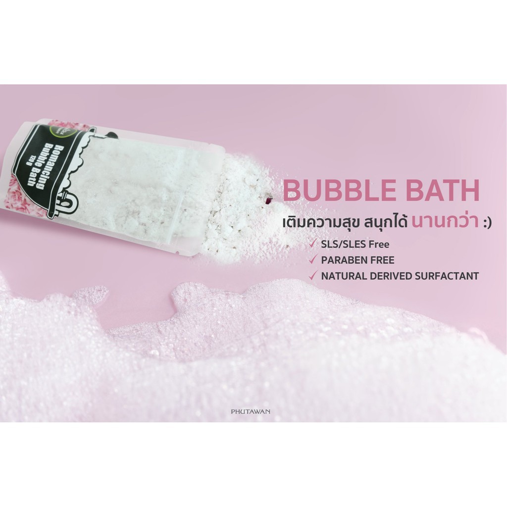 Bột Tắm Tạo Bọt CALMING BUBBLE BATH Phutawan 120gram Thái Lan