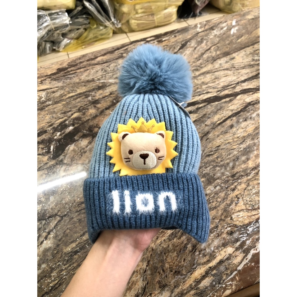 Mũ Len Lion Hình Sư Tử Mẫu Cực Đẹp Cho Bé - Hàng Quảng Châu (M06)
