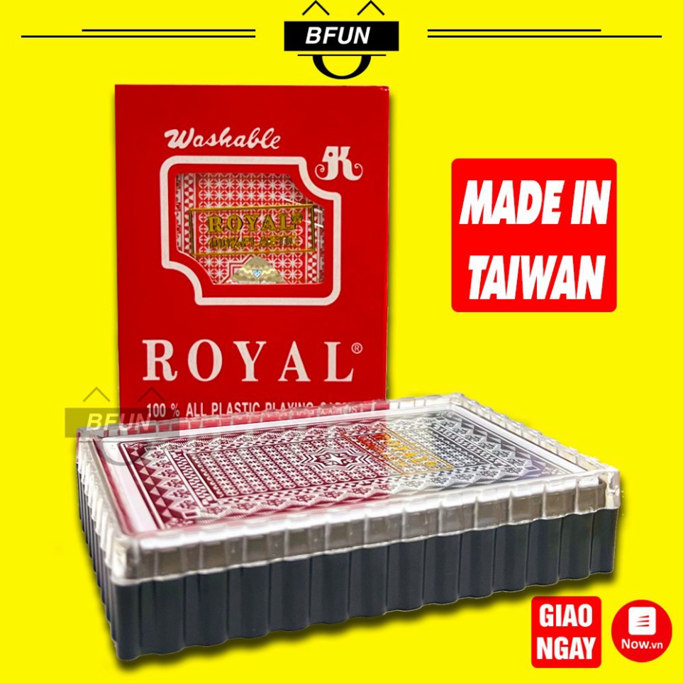 [G05] Bài Tây Nhựa ROYAL Cao Cấp - Bộ Bài 52 Lá, Đẹp, Made In Đài Loan - Đồ Chơi Trẻ Em BFUN S020