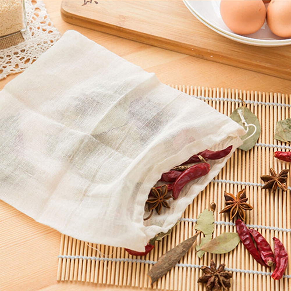 Set 1/3/5 túi lọc cà phê bằng cotton lanh chất lượng cao