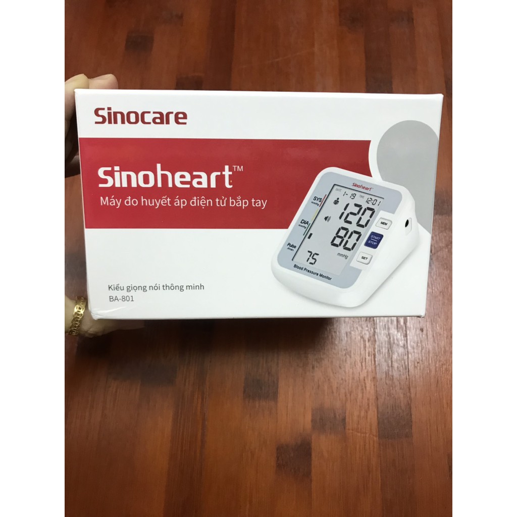 [ BH CHÍNH HÃNG ] Máy đo huyết áp bắp tay Sinocare Sinoheart BA-801 Công nghệ Đức có giọng nói