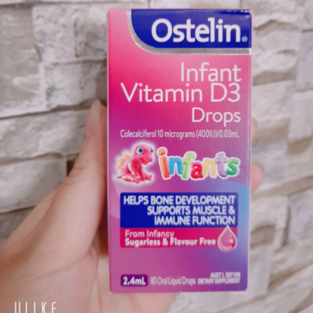 Vitamin D3 Ostelin Drop dạng nhỏ giọt.