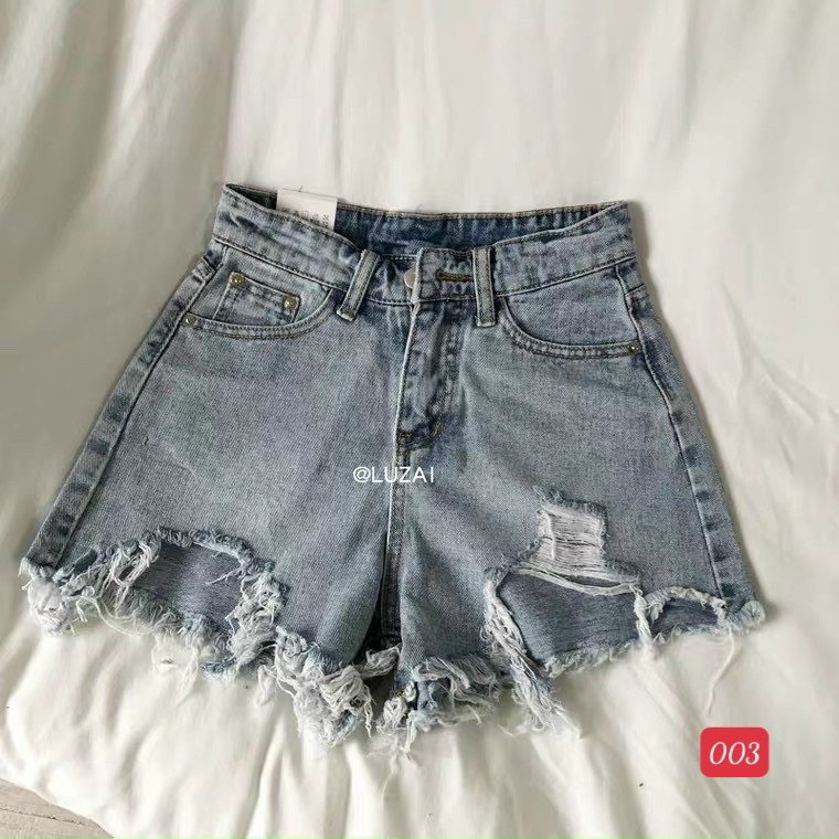 Quần short jean nữ lưng cao King168, quần short nữ cao cấp QS15
