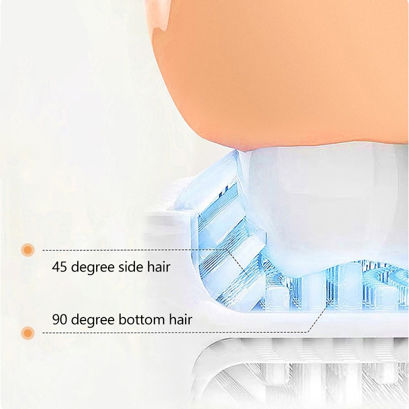 Bàn chải đánh răng silicone hình chữ U cho bé 2-12 tuổi