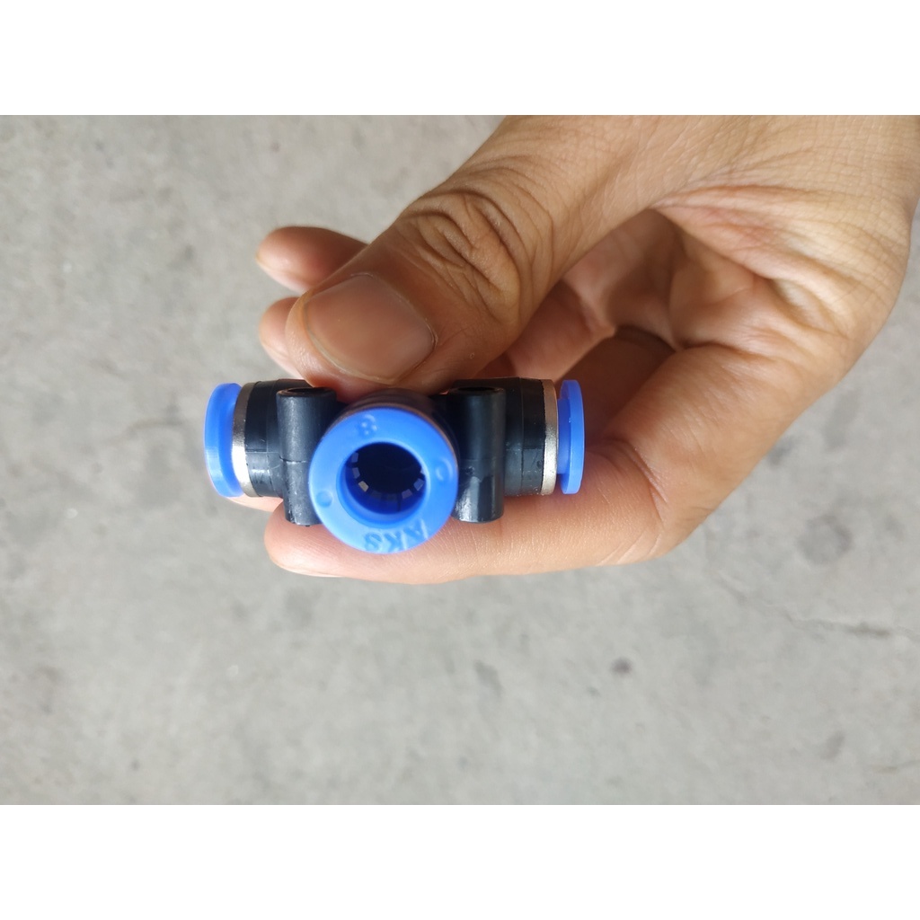 Cút nối nhanh chữ T dành cho ống 8mm ống 8ly dùng trong phun sương hệ thống tưới khí nén - MHL