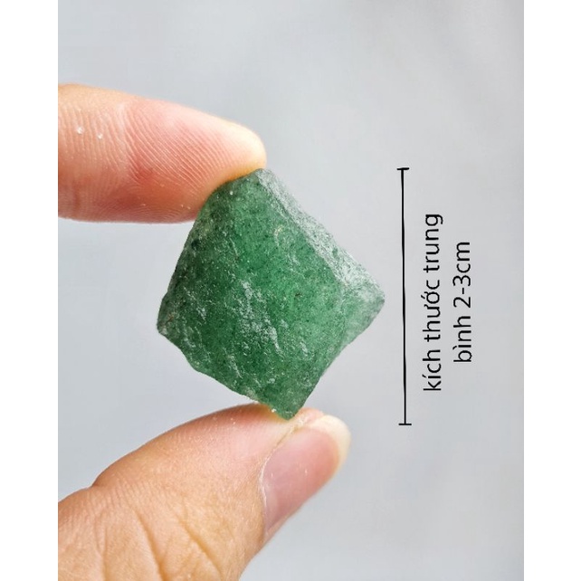 Thach anh dâu tây xanh thô tự nhiên reiki healing, làm trang sức handmade, vật phẩm quà tặng...