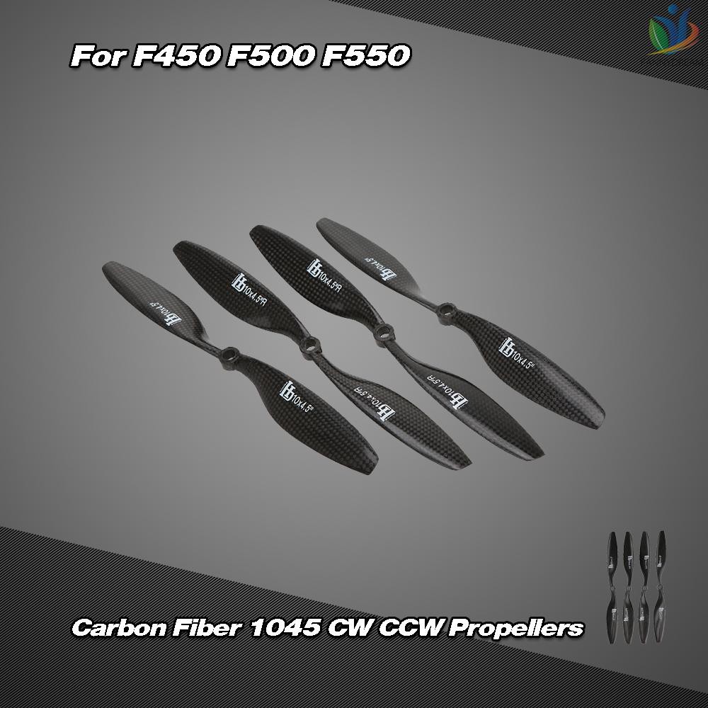 Set 2 Cặp Cánh Quạt Sợi Carbon 1045 10x4.5 Cw Ccw Cho F450 F500 F550 Rc Quadcopter