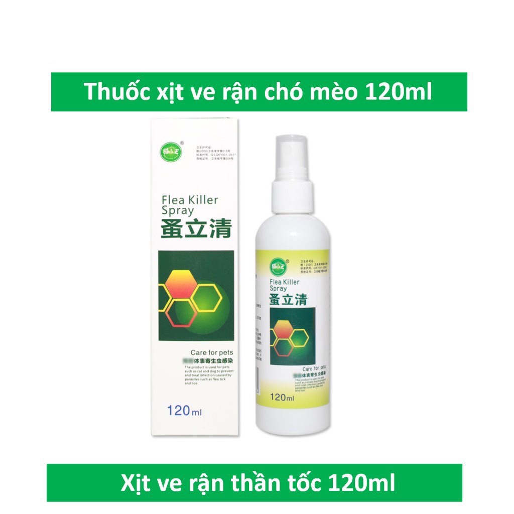 Hantox và Thần tốc - Chống ve, ghẻ, chấy, rận, bọ chét trên chó mèo, dạng xịt