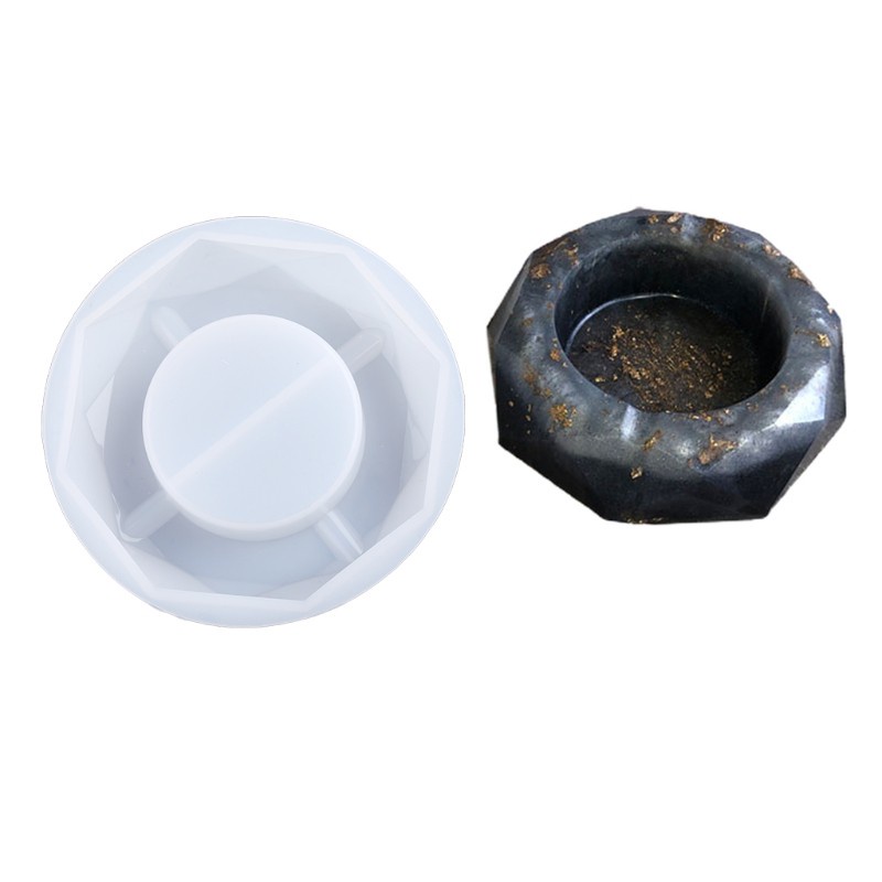 Khuôn Silicone Làm Gạt Tàn Thuốc Hình Tròn / Vuông / Hình Thoi / Polygon Diy