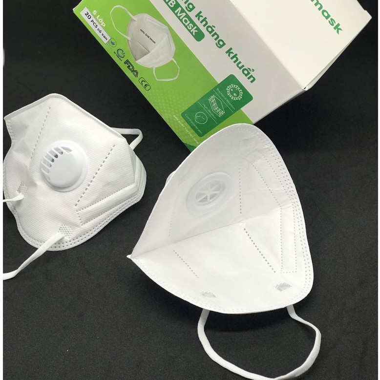 Khẩu trang N95 CÓ VAN THỞ 5 lớp lọc 95% bụi mịn PM2.5, đệm mũi, hàng Việt Nam xuất khẩu | BigBuy360 - bigbuy360.vn
