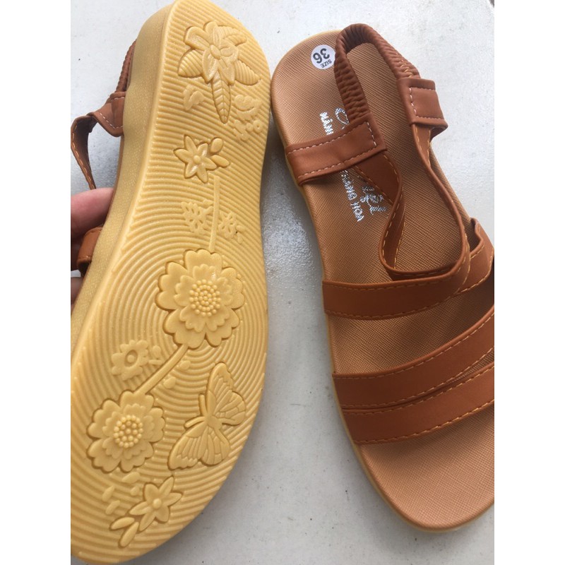 Giày sandal nữ đế bệt kiểu dây đan size 35-39