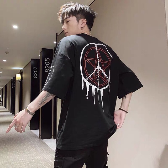 FREESHIP 50K - Áo Thun Tay Lỡ Unisex 3 Màu In Hình Sau
