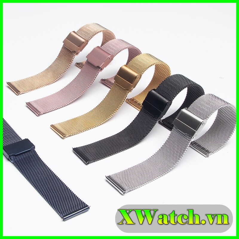 Dây đồng hồ thép lưới Mesh Xiaomi Amazfit GTS GTS 2 GTS2 mini GTS 2e cực bền, chống gỉ, chống oxy hóa, chống phai màu