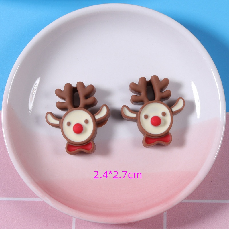 Set 10 Miếng Dán Trang Trí Ốp Điện Thoại Bằng Gel Resin Hình Ông Già Noel Diy