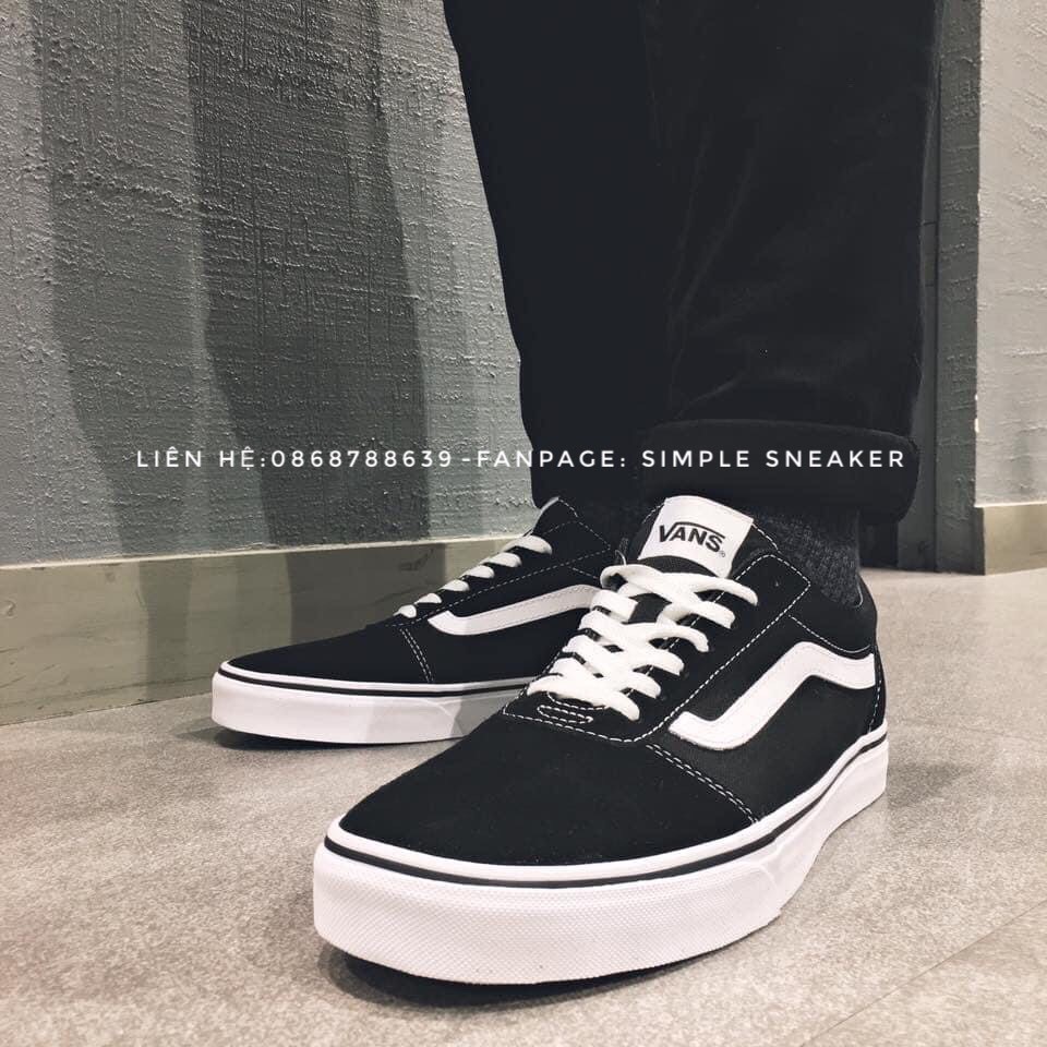 Giày Vans Real FREESHIPVans Ward Đen Trắng Chính Hãng - Giày Vans Giá Rẻ Chuẩn Auth Fullbox