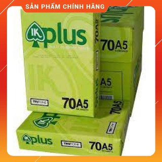 Giấy in A5 IK Plus 70g sm 500 Tờ Bám Mực Tốt, Không Lem Và Hạn Chế Kẹt Giấy