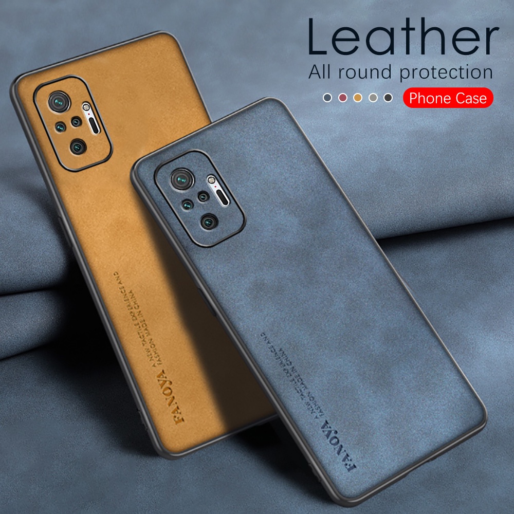 For Xiaomi Redmi Note10 10 Pro Leather Protective Case Redme Note 10Pro Max 10Pro Note 10 11 T Anti-Knock Frame Cover Fundas