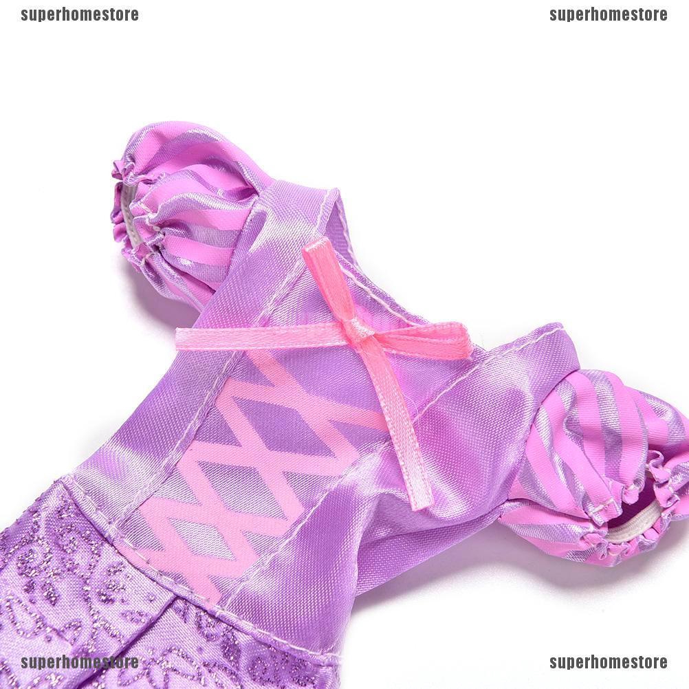 1 Đầm Công Chúa Màu Tím Cho Búp Bê Barbie