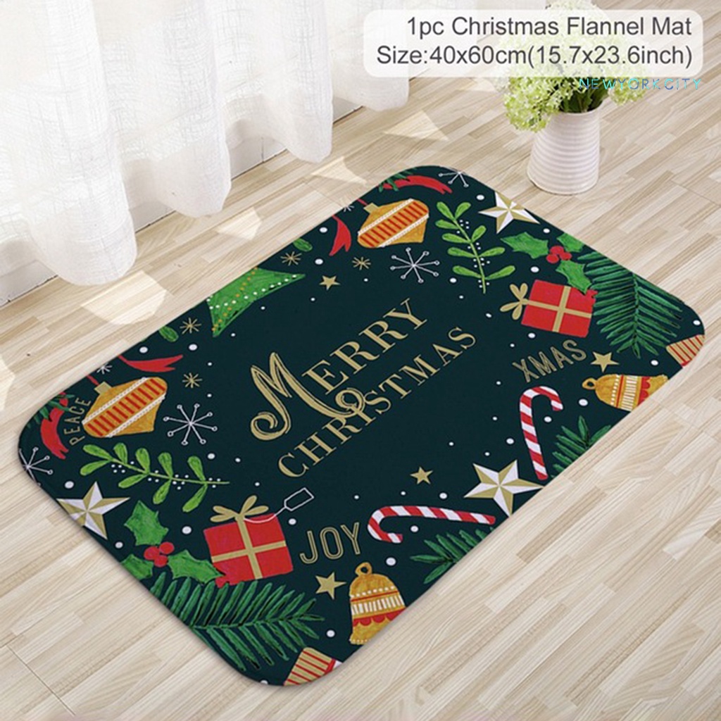 Thảm lót cửa chùi chân Chống Nước Chống Trượt Họa Tiết Giáng Sinh