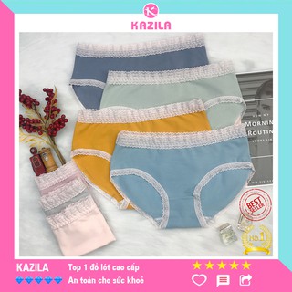 Quần lót nữ cotton cao cấp tân cổ điển viền ren, quần lót nữ dễ thương Kazila QLH66