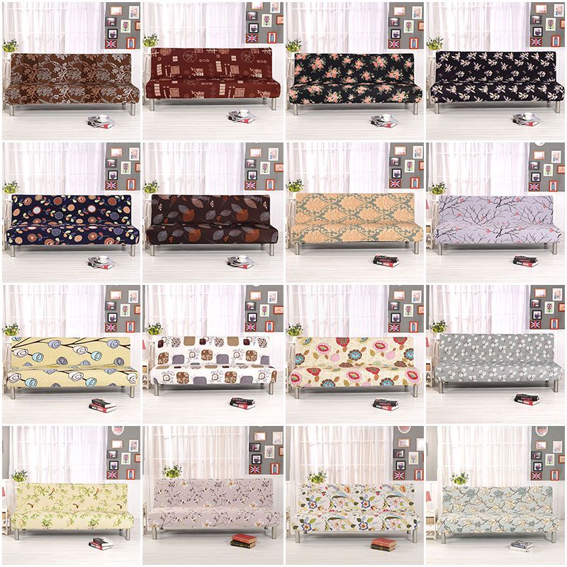 Vỏ Bọc Ghế Sofa Co Giãn Không Cánh Tay In Họa Tiết