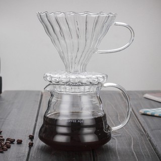 Ấm pha cà phê nhỏ giọt kèm phễu bằng thủy tinh