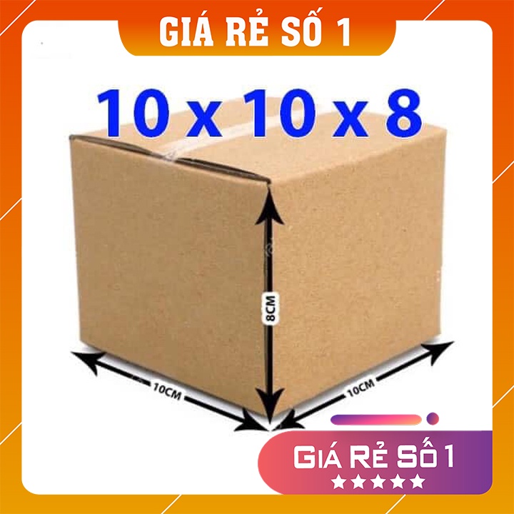 Hộp carton 10x10x8(cm) thùng bìa giấy cod đóng, gói hàng