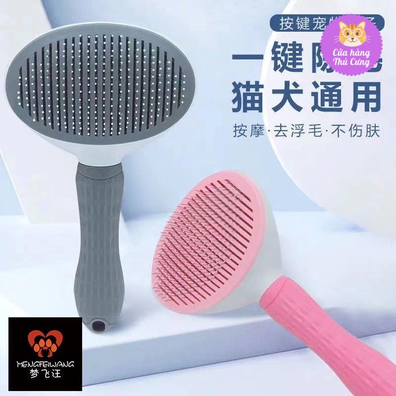 Lược chải lông chó mèo Lược nút bấm lớn chính hãng đóng hộp gỡ rối cho chó mèo