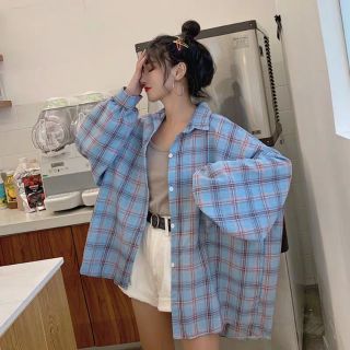 ÁO SƠ MI KẺ FORM THỤNG
