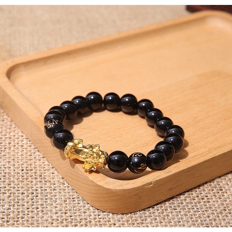 Vòng Tay Đá Đen Tỳ Hưu 10Ly Giá Rẻ - Quà Tặng