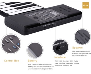 Đàn piano cuộn 61 phím PU61S