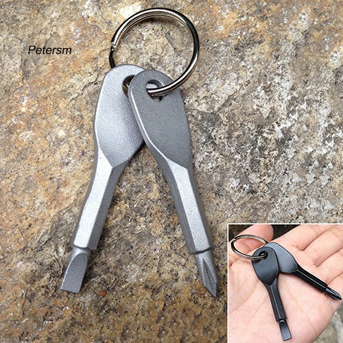 Bộ 2 móc khóa tuốc nơ vít bằng thép đa năng chất lượng cao