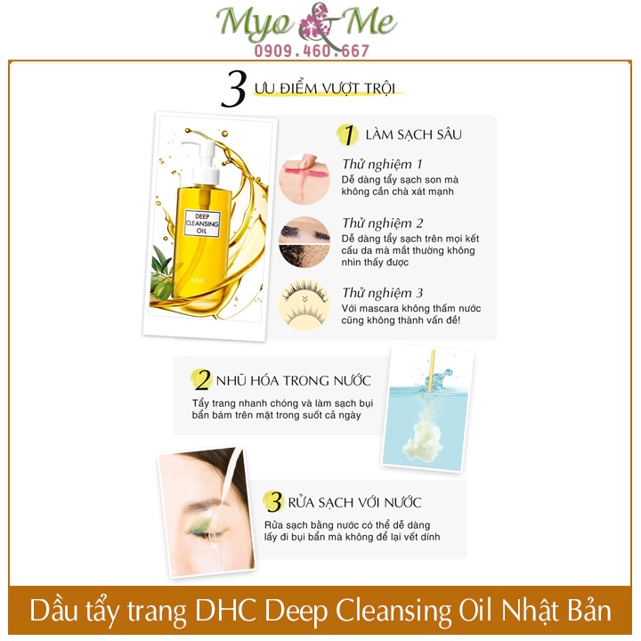 Dầu tẩy trang DHC Nhật Bản chiết xuất oliu sạch sâu da DHC Olive Deep Cleansing Oil size L - 200ml